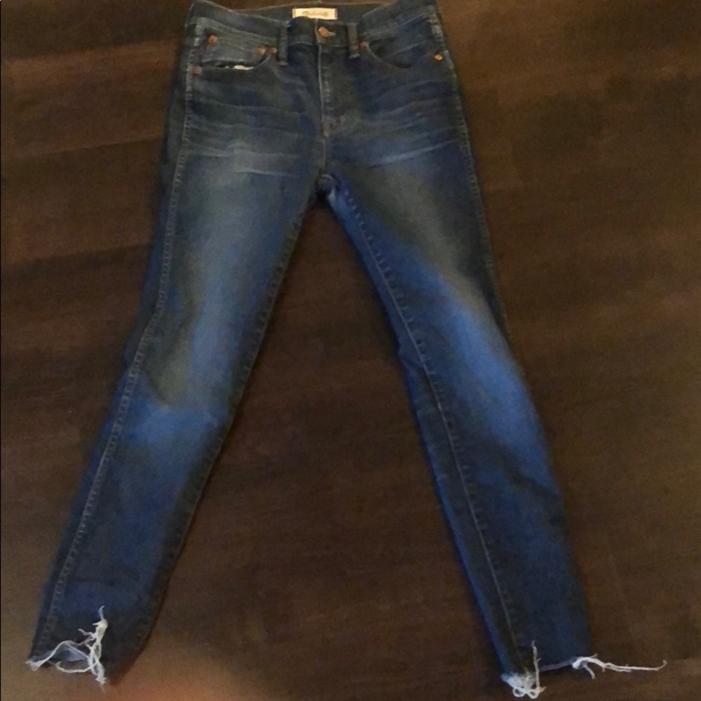 Madewell 9” high rise skinny jean raw hem